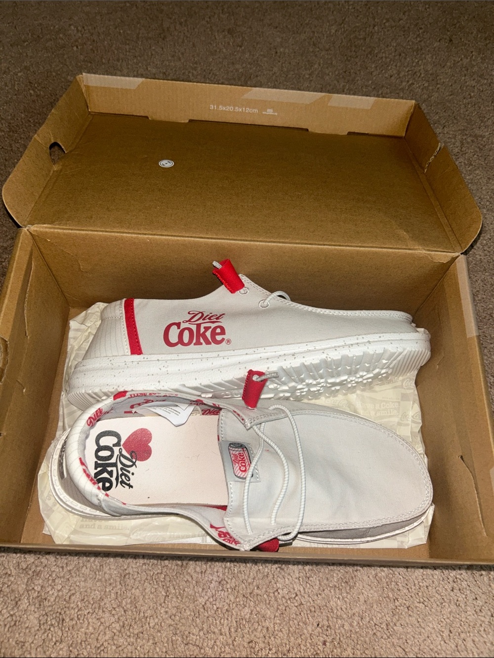 Coca Cola White & Red Slip-On Sneakers